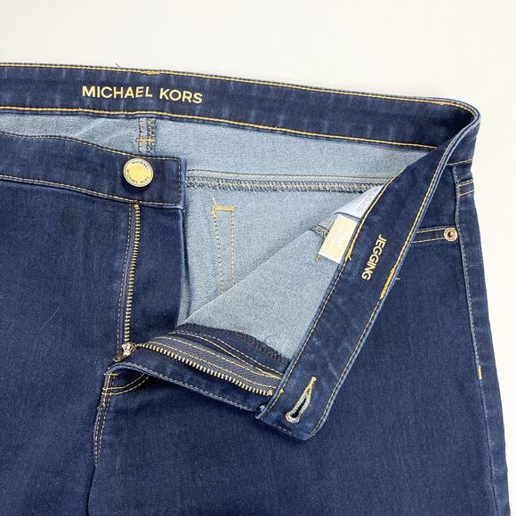 Michael Kors Womens Jeans Size 14P Jegging Stretch Dark Wash Lightweight Classic - Picture 6 of 10